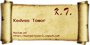 Kedves Tomor névjegykártya